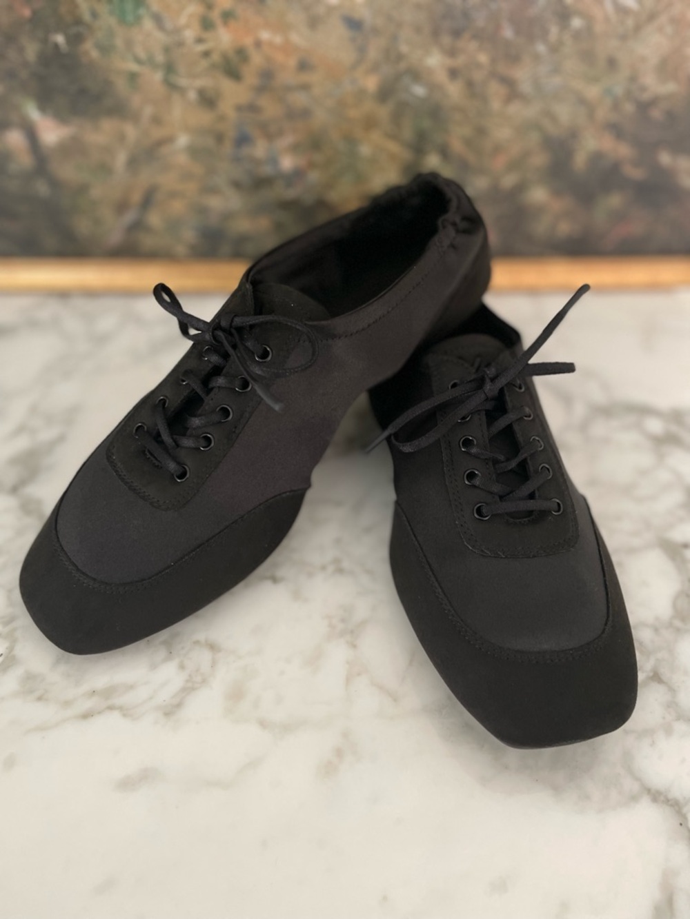 Vivaia Cristina Sneakerina Black Satin Ballet Sneaker Size 9 As seen Bella Hadid - Picture 7 of 13